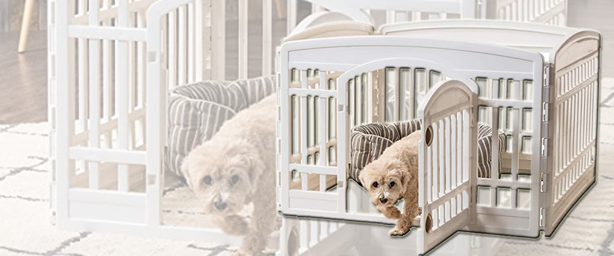 IRIS USA 24” 4 PANEL EXERCISE DOG PLAYPEN