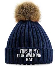 wrap up warm and wear a hat for walking your dog