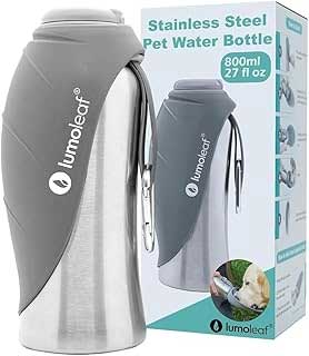 lumoleaf foldable dog water bottle